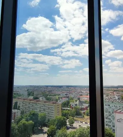 Aleda Tower, 14 Floor, Balkon Apartment Szczecin Exterior photo