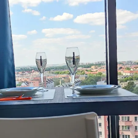 Aleda Tower, 14 Floor, Balkon Apartment Szczecin Exterior photo